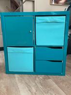 ZGAN KALLAX kast ikea met 2 lack planken, Ophalen, Overige materialen, Zo goed als nieuw, Minder dan 150 cm