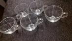 Set van 5 Glazen Kopjes, Ophalen, Glas of Glazen, Effen, Glas