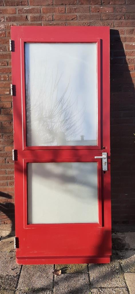 Buitendeur,  tuindeur, bouwdeur 87x211 cm, Ophalen, Gebruikt, 80 tot 100 cm, Buitendeur