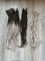 Renate's locks of love synthetische dreadlocks grijs bruin, Ophalen of Verzenden, Zo goed als nieuw, Pruik of Haarverlenging