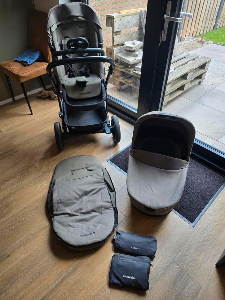Easywalker Harvey3 Combiwagen, Kinderen en Baby's, Kinderwagens en Combinaties, Zo goed als nieuw, Combiwagen, Met reiswieg, Verstelbare duwstang