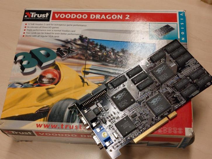 Trust Voodoo Dragon 2 - 3Dfx Voodoo2 accelerator, Computers en Software, Vintage Computers, Ophalen of Verzenden
