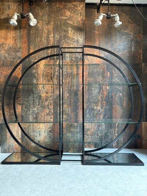 Vintage roomdivider vitrine kast, Huis en Inrichting, Kasten | Vitrinekasten, Ophalen