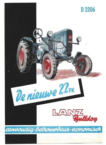 Lanz Bulldog 22 PK tractor trekker folder beschikbaar voor biedingen