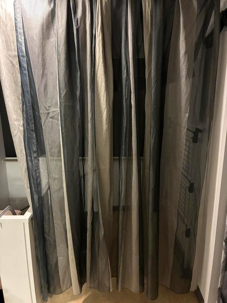2 inbetween gordijnen. 125 x 254cm, Huis en Inrichting, Stoffering | Gordijnen en Lamellen, Zo goed als nieuw, 200 cm of meer
