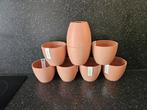 bloempot kweekpotjes 6x 11x9cm ecopots terra cotta, Tuin en Terras, Kunststof, Rond, Nieuw, Tuin