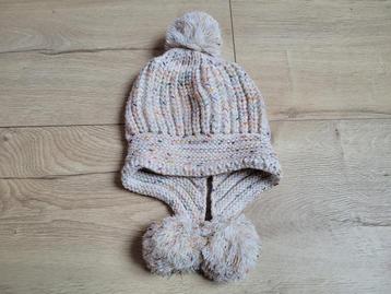 Beige gemêleerde gebreide muts ~ TH2702 beschikbaar voor biedingen