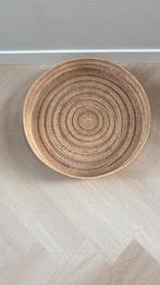 Grote ronde rieten mand dienblad 61 cm doorsnee, Ophalen, Zo goed als nieuw, Rond, Riet