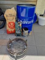 Bavaria Barrel BBQ compleet met Starter, Houtskool etc, Gebruikt, Ophalen, Met accessoires