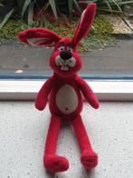Rood velours haas of konijn van AH Albert Heijn Merison, Kinderen en Baby's, Speelgoed | Knuffels en Pluche, Ophalen of Verzenden