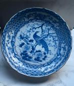 Antieke schaal pouw. Blauwe Keramiek/aardewerk, Antiek en Kunst, Ophalen of Verzenden