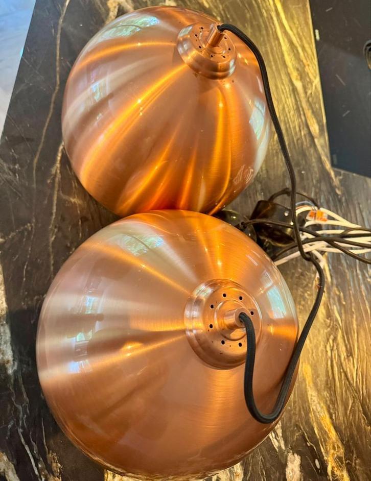 1x Zuiver Big Glow Hanglamp Koper - retro, Huis en Inrichting, Lampen | Hanglampen, Gebruikt, Minder dan 50 cm, Metaal, Ophalen