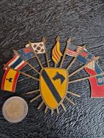 Metalen plaquette 1st Cavalry Division Vietnam oorlog, Verzamelen, Ophalen of Verzenden, Landmacht, Amerika, Embleem of Badge