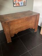 Massief Eiken dekenkist uit Frankrijk, Ophalen, 100 tot 150 cm, Zo goed als nieuw, Minder dan 50 cm