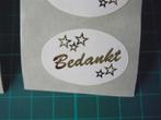 10 stickers Bedankt, Hobby en Vrije tijd, Ophalen of Verzenden, Nieuw, Overige thema's, Overige typen