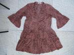 IVIVI tuniek jurk bruin / zwart panterprint jurkje maat M, Kleding | Dames, Jurken, Maat 38/40 (M), Bruin, Ophalen of Verzenden