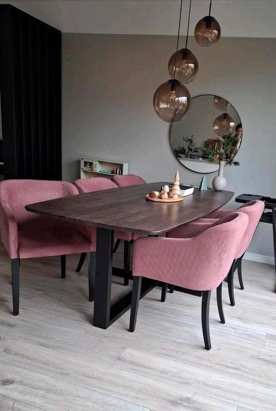 Prachtige eetkamer fauteuils 6 stuks., Huis en Inrichting, Tafels | Eettafels, Zo goed als nieuw, 50 tot 100 cm, Rond, Ophalen