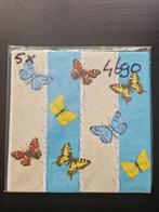 Hobby servetten, Vlinders 4 - 5 stuks, Hobby en Vrije tijd, Ophalen of Verzenden, Nieuw, Materiaal