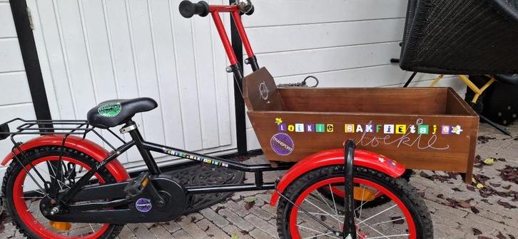 Loekie Kinderbakfiets, Fietsen en Brommers, Fietsen | Kinderfietsjes, Zo goed als nieuw, 16 tot 20 inch, Ophalen