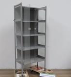 Mooie industriële vitrinekast van IKEA, type HINDÖ, Ophalen, 100 tot 150 cm, 50 tot 100 cm, Zo goed als nieuw