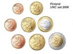 Finland 1 ct t/m 2 euro UNC 2006 en 2008 (2 x 8 munten), Postzegels en Munten, Munten | Europa | Euromunten, Setje, Finland, Verzenden