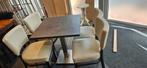 Gratis! Tafel 70x70 met 4 stoelen, Ophalen, Gebruikt