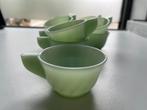 Art Deco Jadeite mokka kopjes opaline jade, Ophalen of Verzenden