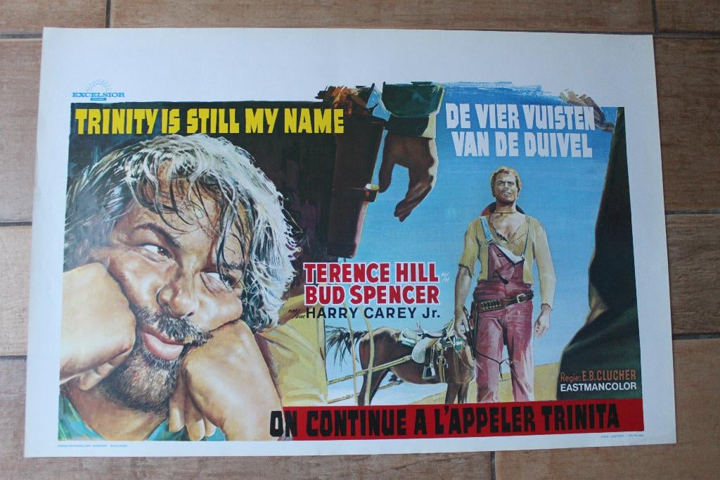 filmaffiche Terence Hill Trinity Is Still My Name filmposter, Rechthoekig Liggend, Ophalen of Verzenden, Zo goed als nieuw, A1 t/m A3