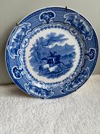 Antiek P. Regout Maastricht Bord - Buffalo Hunt, Antiek en Kunst, Ophalen of Verzenden