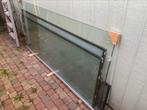 Glazen douchewand compleet 2x1m, rvs bevestigingsmateriaal, Ophalen, Rvs, Douche