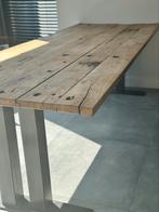 Wagonplank grote eettafel 268 x 102 cm, Huis en Inrichting, Ophalen, Gebruikt, 100 tot 150 cm, Eikenhout