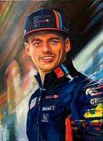Alex L- Max Verstappen- Handgeschilderd (100%)- Origineel, Antiek en Kunst, Kunst | Schilderijen | Modern, Ophalen of Verzenden