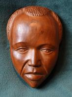 Afrikaans houten beeld gezicht houtsnijwerk Afrika, Antiek en Kunst, Ophalen of Verzenden