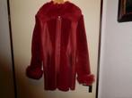 Te koop rode leren damesjas(bont) maat 38 gekocht in Turkije, Ophalen of Verzenden, Zo goed als nieuw, Maat 38/40 (M), Rood