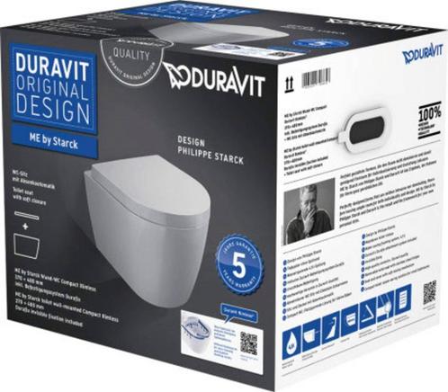 Duravit Wand WC Set compact rimless, Doe-het-zelf en Verbouw, Sanitair, Nieuw, Toilet, Steen, Ophalen