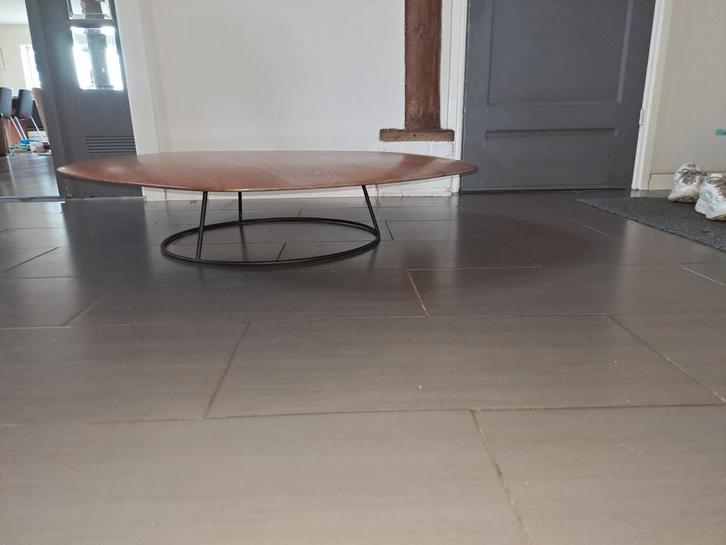 Houten bijzettafel - Uniek Design, Huis en Inrichting, Tafels | Salontafels, Gebruikt, Minder dan 50 cm, 50 tot 100 cm, 50 tot 100 cm