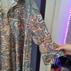 Jeff Gallano jurk maat 2 (M) kleurrijk paisley dessin 49431, Maat 38/40 (M), Bruin, ., Jeff galliano