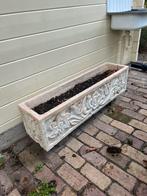 Grote bloembak, raambloempot met bloemen, Ophalen of Verzenden, Zo goed als nieuw, Hout