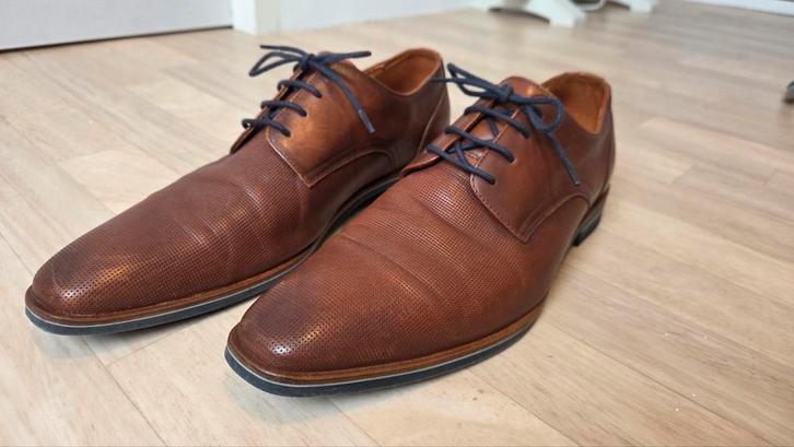 Van Lier leren veterschoenen maat 9, Kleding | Heren, Schoenen, Zo goed als nieuw, Veterschoenen, Bruin, Ophalen of Verzenden