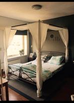 Smeedijzeren Hemelbed 160x200 + Lattenbodems, Huis en Inrichting, Slaapkamer | Bedden, Gebruikt, Overige kleuren, Tweepersoons