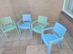 Vier Allibert tuinstoelen, Tuin en Terras, Tuinsets en Loungesets, Ophalen, Zo goed als nieuw, Kunststof