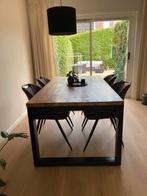 Eetkamertafel van mangohout, Huis en Inrichting, Tafels | Eettafels, Ophalen, Gebruikt, 100 tot 150 cm, 200 cm of meer