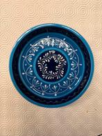 Blauwe decoratieve schaal, Ophalen, Porselein of Keramiek, Schaal, Rond