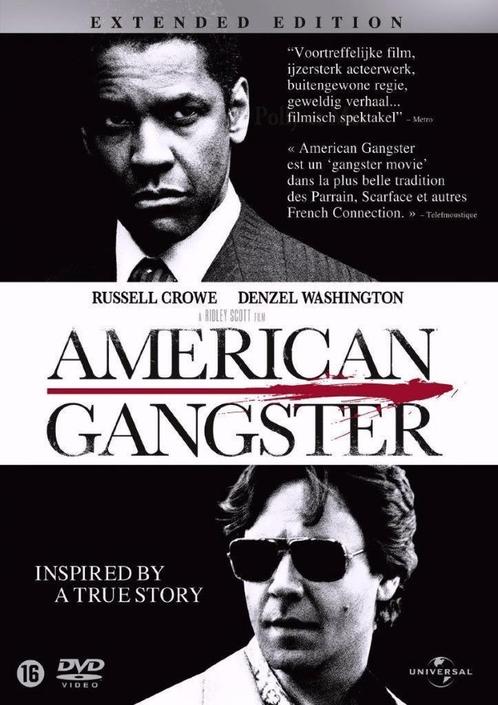 DVD American Gangster (Denzel Washington, Russell Crowe), Cd's en Dvd's, Dvd's | Thrillers en Misdaad, Zo goed als nieuw, Maffia en Misdaad