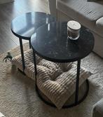 Marmere Salon Tafeltjes Set, Rond, Ophalen of Verzenden, Zo goed als nieuw, Metaal