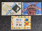nvph 1595 - 1597 gestempeld Piet Mondriaan 1994, Postzegels en Munten, Postzegels | Nederland, Verzenden, Na 1940, Gestempeld