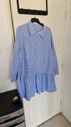 Nieuwe Blauw witte blouse jurk maat 54, Nieuw, Blauw, Jurk, Ophalen of Verzenden