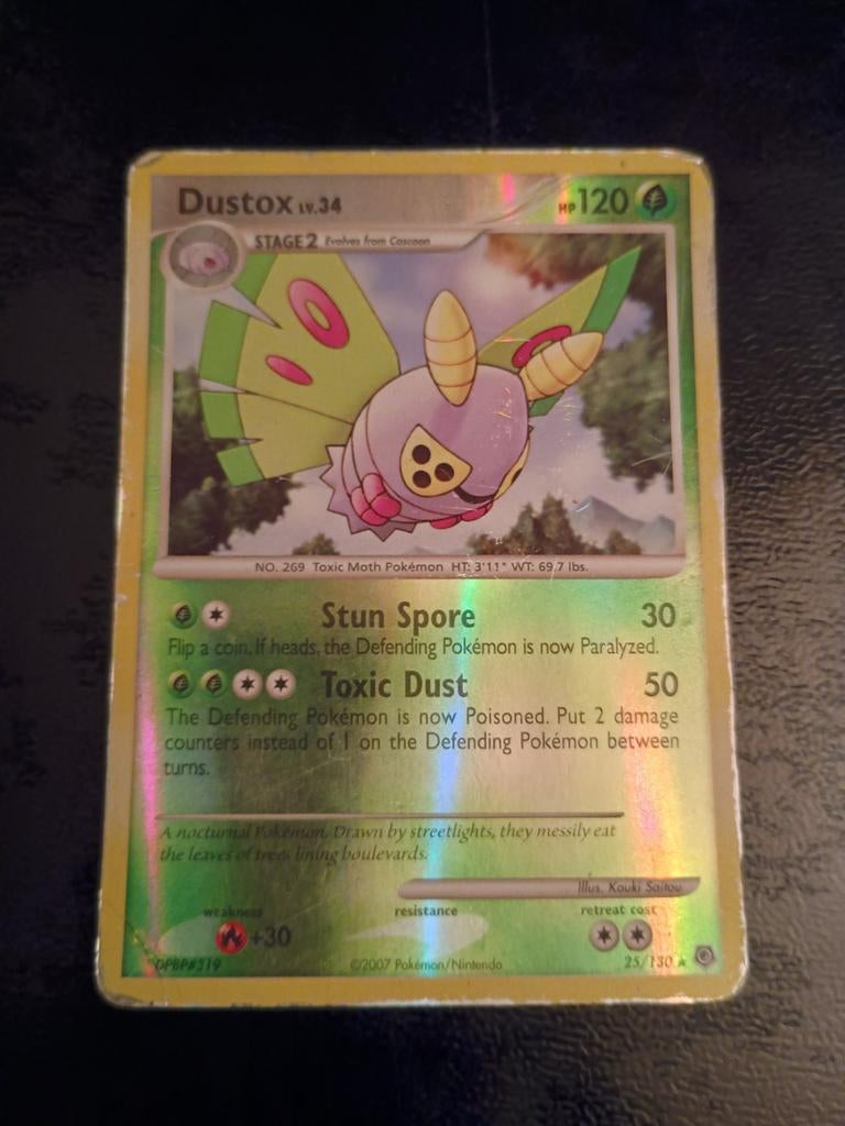 Dustox 25/130 Reverse Holo Engels, Verzenden, Gebruikt, Losse kaart