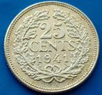 25 cent 1941 - Wilhelmina, Postzegels en Munten, Munten | Nederland, Zilver, Koningin Wilhelmina, 25 cent, Verzenden