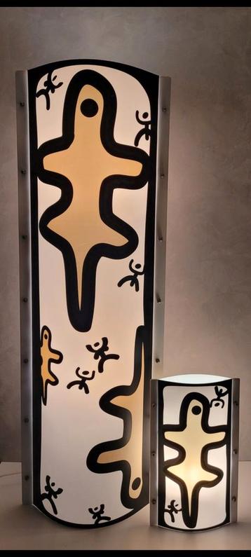 Retro design vintage vloerlamp en tafellamp (Slamp) beschikbaar voor biedingen